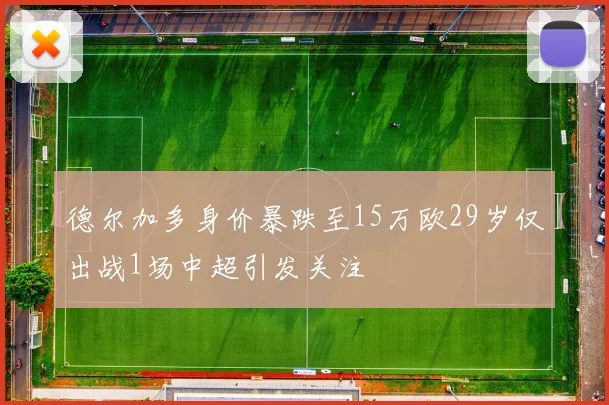 德尔加多身价暴跌至15万欧29岁仅出战1场中超引发关注